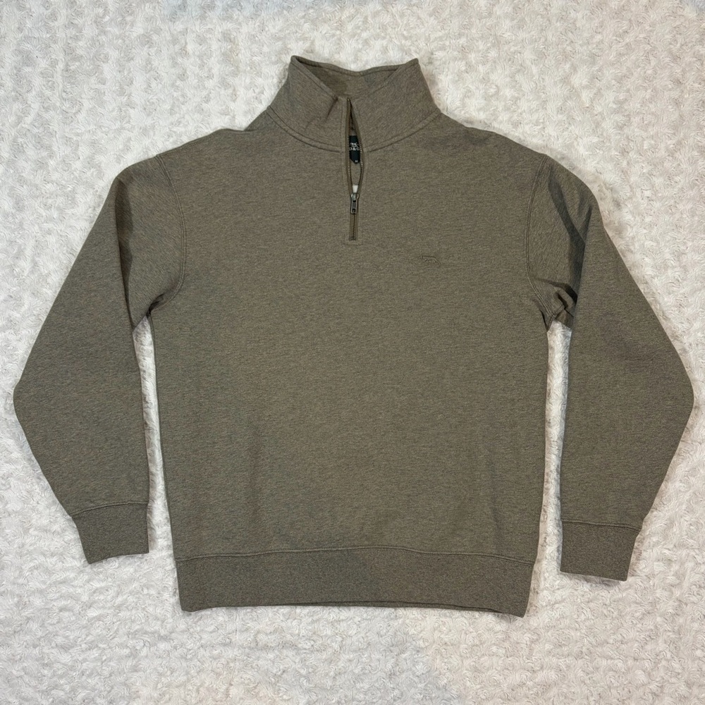 Rodd & Gunn Men's Quarter Zip Pullover Sweatshirt Size Medium Beige Neutral EUC